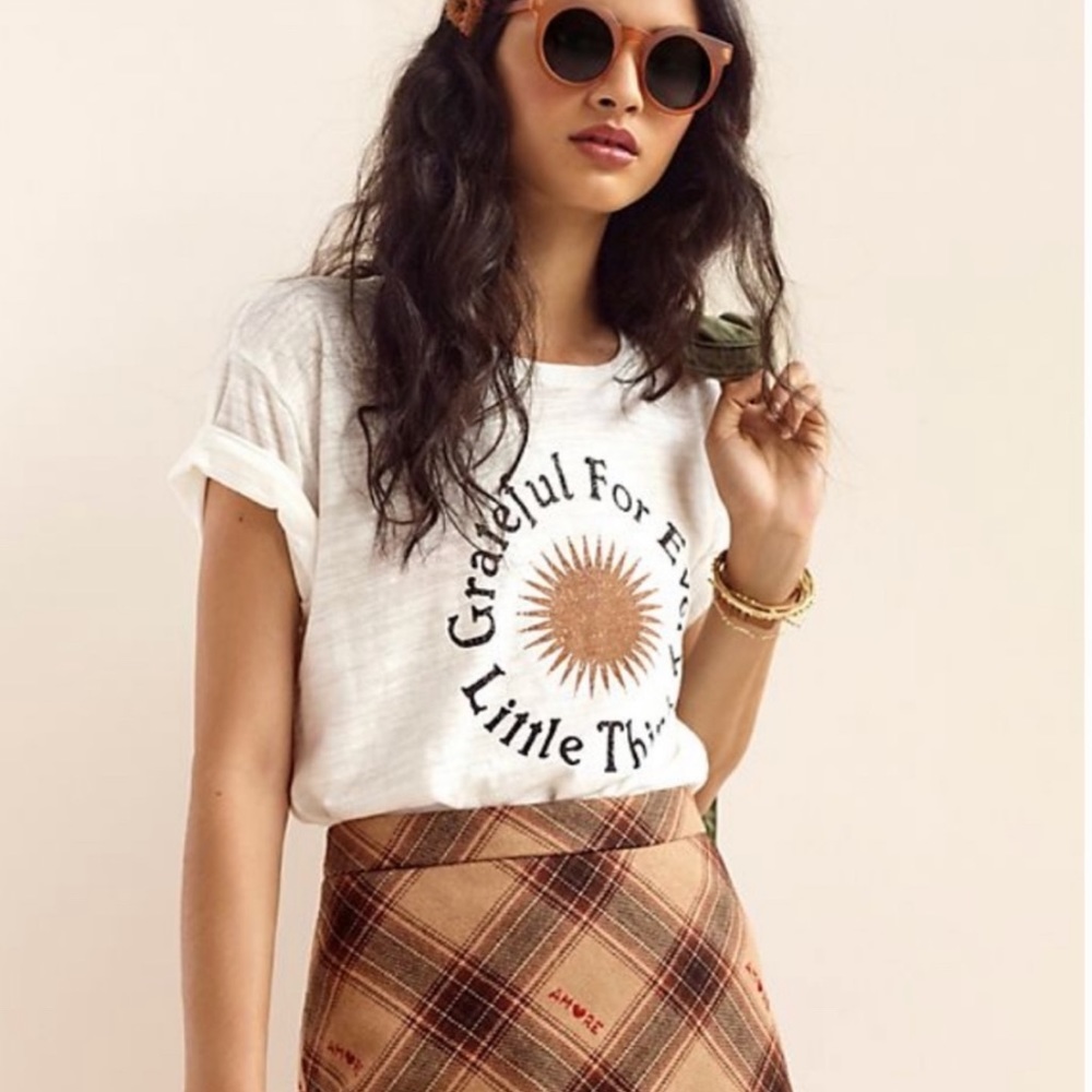 Anthropologie Gratitude Graphic Tee Size M